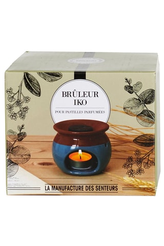 Diffuseur de parfum en céramique - Bleu et marron