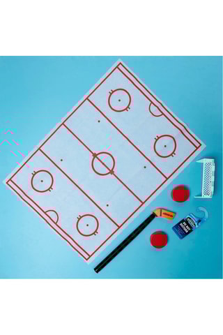 Jeu de toilettes hockey - 43 x 5,5 x 15,5 cm - Rouge