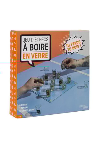 Jeu d’échecs à boire - 25 x 25 x 5 cm