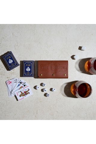 Pochette et étui de jeux de cartes et dés - Life is a Game