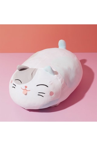 Coussin chat - Blanc - 46 x 31 x 22 cm