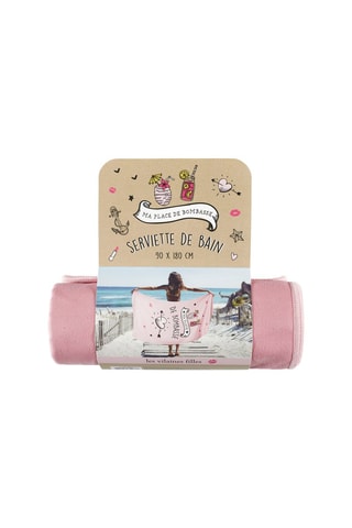 Serviette de plage - Rose - 180 x 90 x 1 cm
