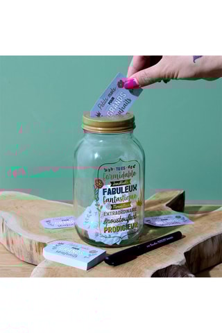 Bocal à messages pour la famille - 9,5 x 17,5 x 9,5 cm