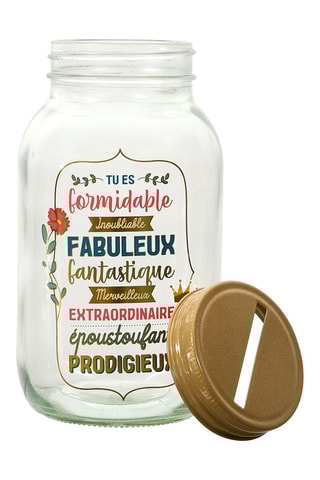 Bocal à messages pour la famille - 9,5 x 17,5 x 9,5 cm