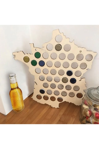 Carte de France capsules de bière - 38,2 x 0,4 x 39 cm