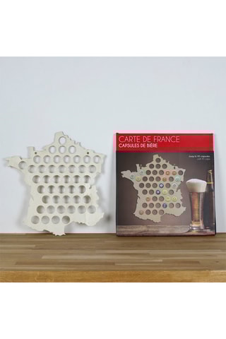 Carte de France capsules de bière - 38,2 x 0,4 x 39 cm