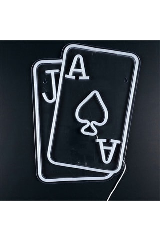 Lampe effet néon LED - Blanc et bleu