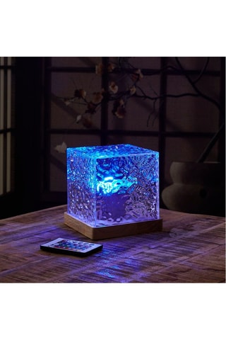 Lampe Cube Harmony  à poser - bleu