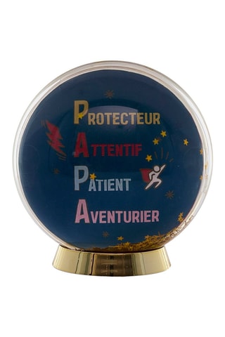 Boule à neige cadre photo "Papa" - Bleu