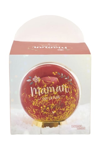 Boule à neige cadre photo "Maman" - Rouge