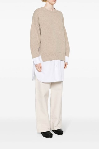 Jersey de lana merino - Beige