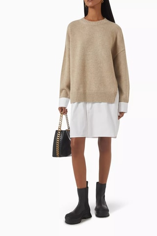 Jersey de lana merino - Beige