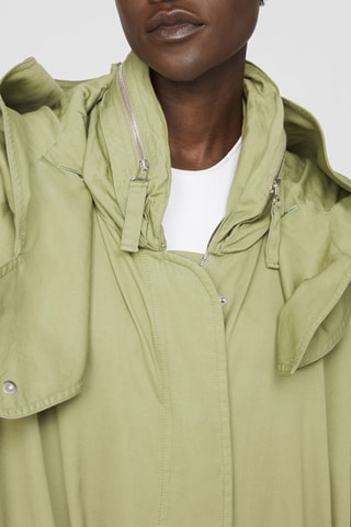 Parka con capucha - Verde claro