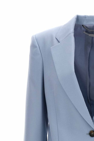 Blazer slim fit de lana - Celeste