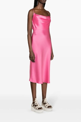 Vestido midi sin mangas - Rosa