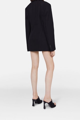 Vestido corto de lana - Negro