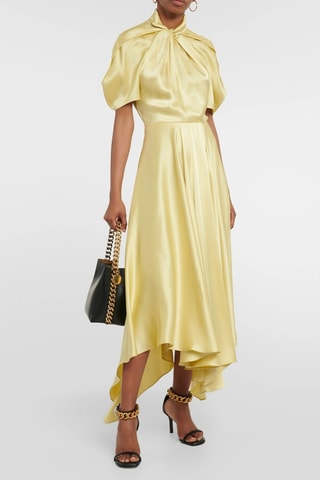 Vestido asimétrico - Amarillo pastel