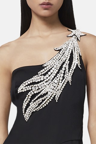 Vestido asimétrico sin mangas - Negro