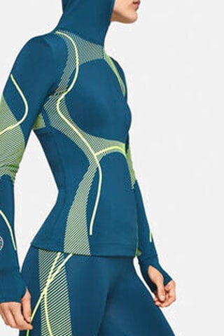 Jersey fino con capucha - Azul