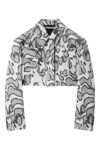 Chaqueta de lana - Blanco y negro