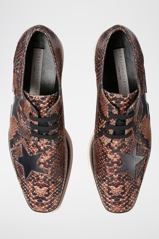 Derbies de tacón con plataforma - Marrón