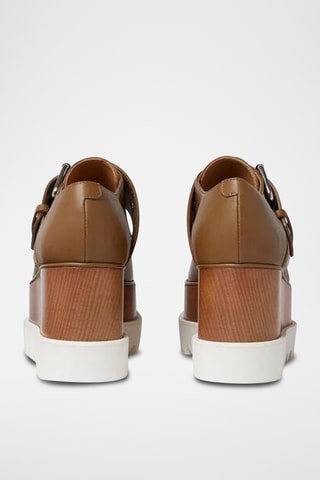 Derbies de tacón con plataforma - Marrón