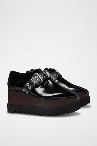 Derbies de tacón con plataforma - Negro