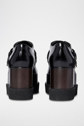 Derbies de tacón con plataforma - Negro