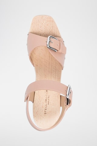 Sandalias de tacón con plataforma - Beige