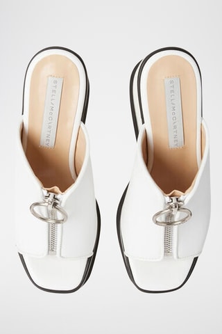 Sandalias de tacón con plataforma - Blanco