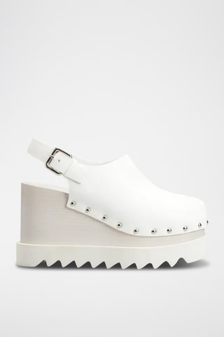 Zuecos con plataforma - Blanco