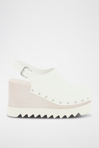 Zuecos con plataforma - Blanco