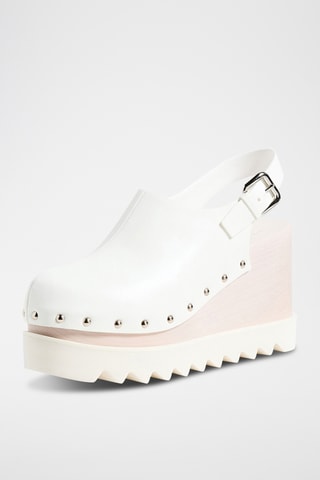 Zuecos con plataforma - Blanco