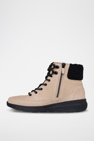 Bottines fourrées en cuir Glacial Ultra - Beige