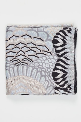 Pañuelo de seda Mantila - Negro y gris