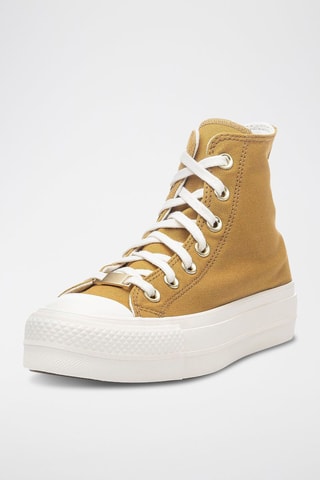 Sneakers de corte alto con plataforma Chuck Taylor - Mostaza - Converse