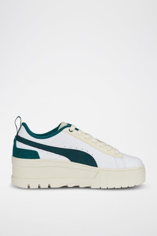 Zapatillas de piel de cuña Mayze - Blanco - Puma