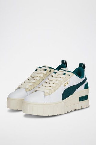 Zapatillas de piel de cuña Mayze - Blanco - Puma