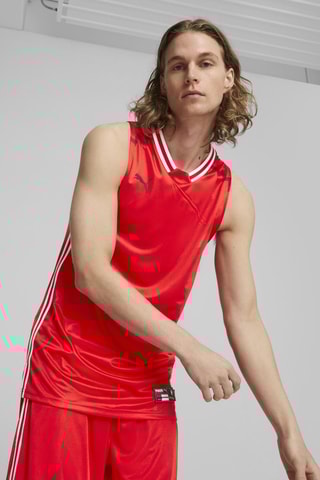 Camiseta de tirantes de baloncesto Hoops Team Game - Rojo