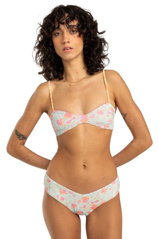 Braga de bikini reversible - Rosa y verde agua