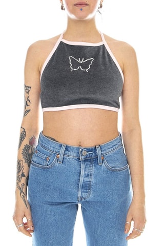 Crop top Sandy Liang - Negro - Vans