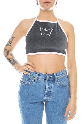 Crop top Sandy Liang - Negro - Vans