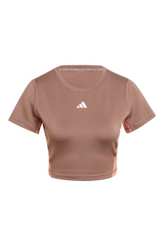 Crop top de entrenamiento Techfit Colourblock - Marrón - Adidas