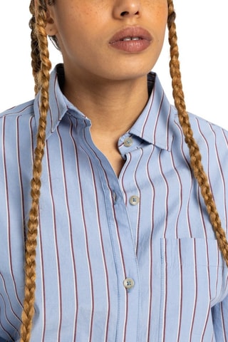 Camisa relaxed de algodón orgánico - Azul grisáceo