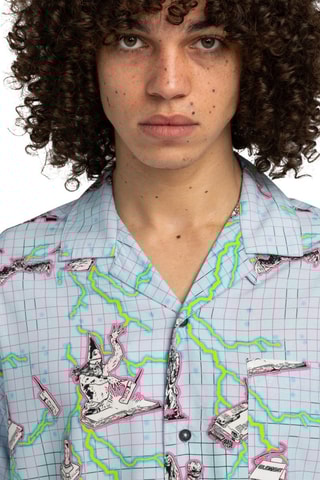 Camisa relaxed - Azul claro