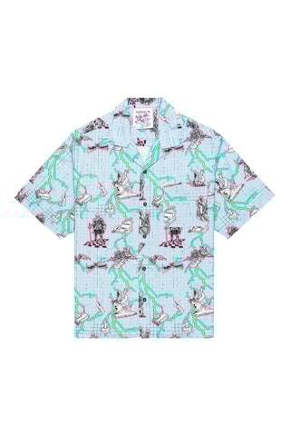 Camisa relaxed - Azul claro