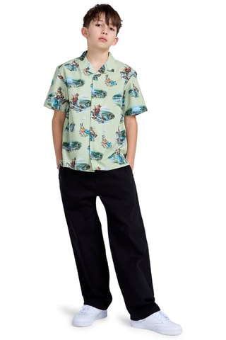 Camisa - Beige y verde claro