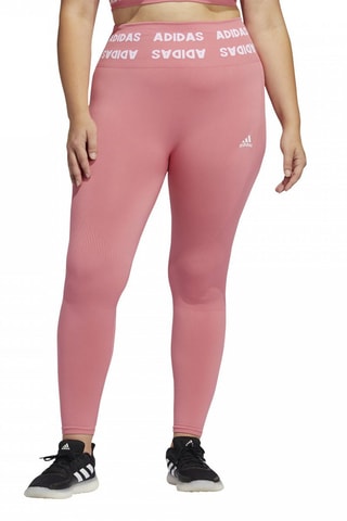 Leggings de entrenamiento de tiro alto Aeroknit - Rosa - Adidas