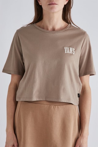 Camiseta cropped - Beige