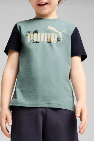 Camiseta Sandy Adventures - Verde agua y azul marino